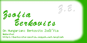 zsofia berkovits business card